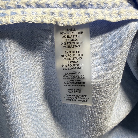 Tommy Hilfiger Womens Blue White Houndstooth Button Front Sheath Dress Size 10 - Picture 8 of 8